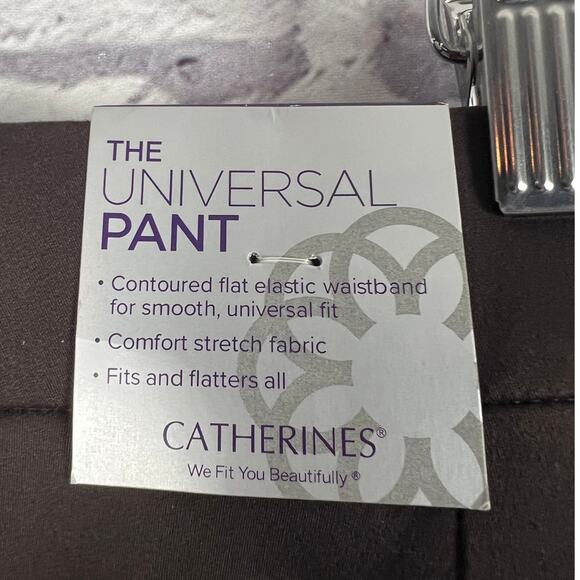 NWT CATHERINES‎ Women's 30W Brown The Universal Dress Stretch Pant Straight Leg - Picture 5 of 7